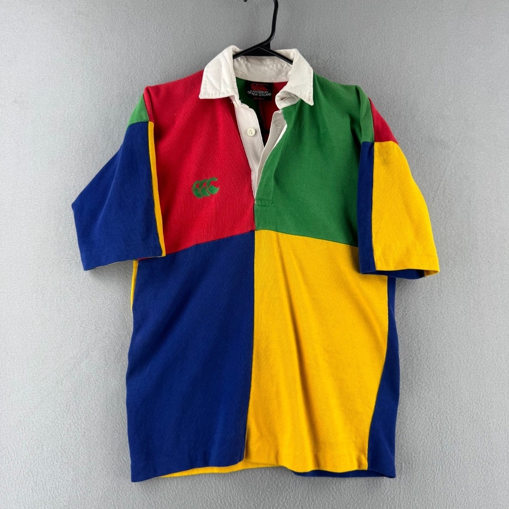Vintage Canterbury New Zealand Rugby Shirt Mens 38 Small Cotton Polo